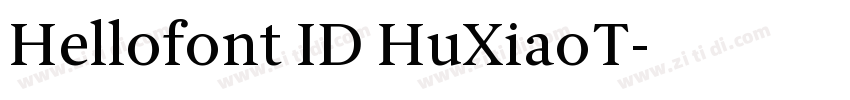 Hellofont ID HuXiaoT字体转换